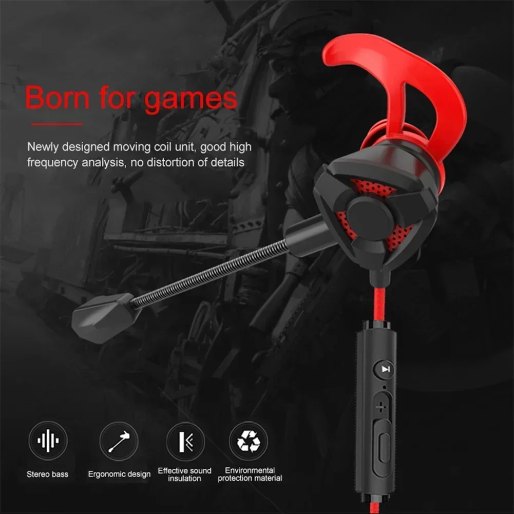 Esports Gaming Earbuds - 마이크 포함 게이머 헤드폰, 유선 이어폰,