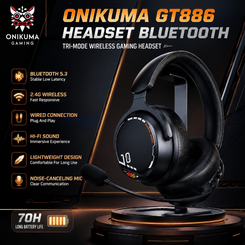 Esports Gaming Headphones - ONIKUMA GT886 게이밍 헤드셋 트리 모드