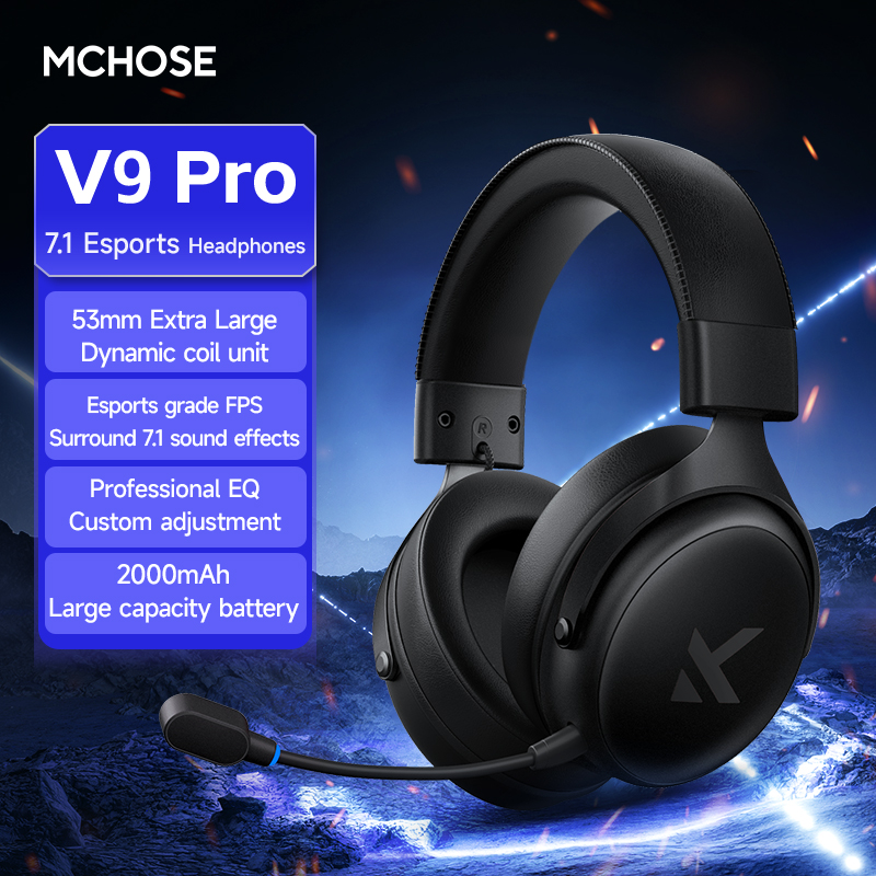 Esports Gaming Headphones - MCHOSE V9 Pro 헤드셋 마이크 포함