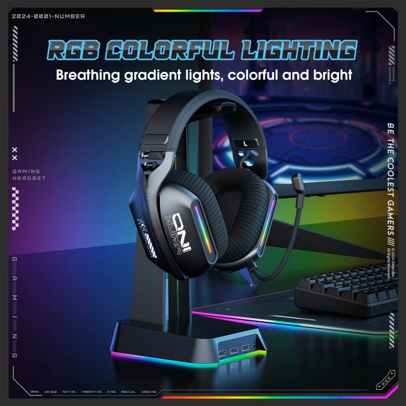 ONIKUMA GT808 무선 게임용 헤드셋 트라이 모 - Esports Gaming Headphones 리뷰 및 가격