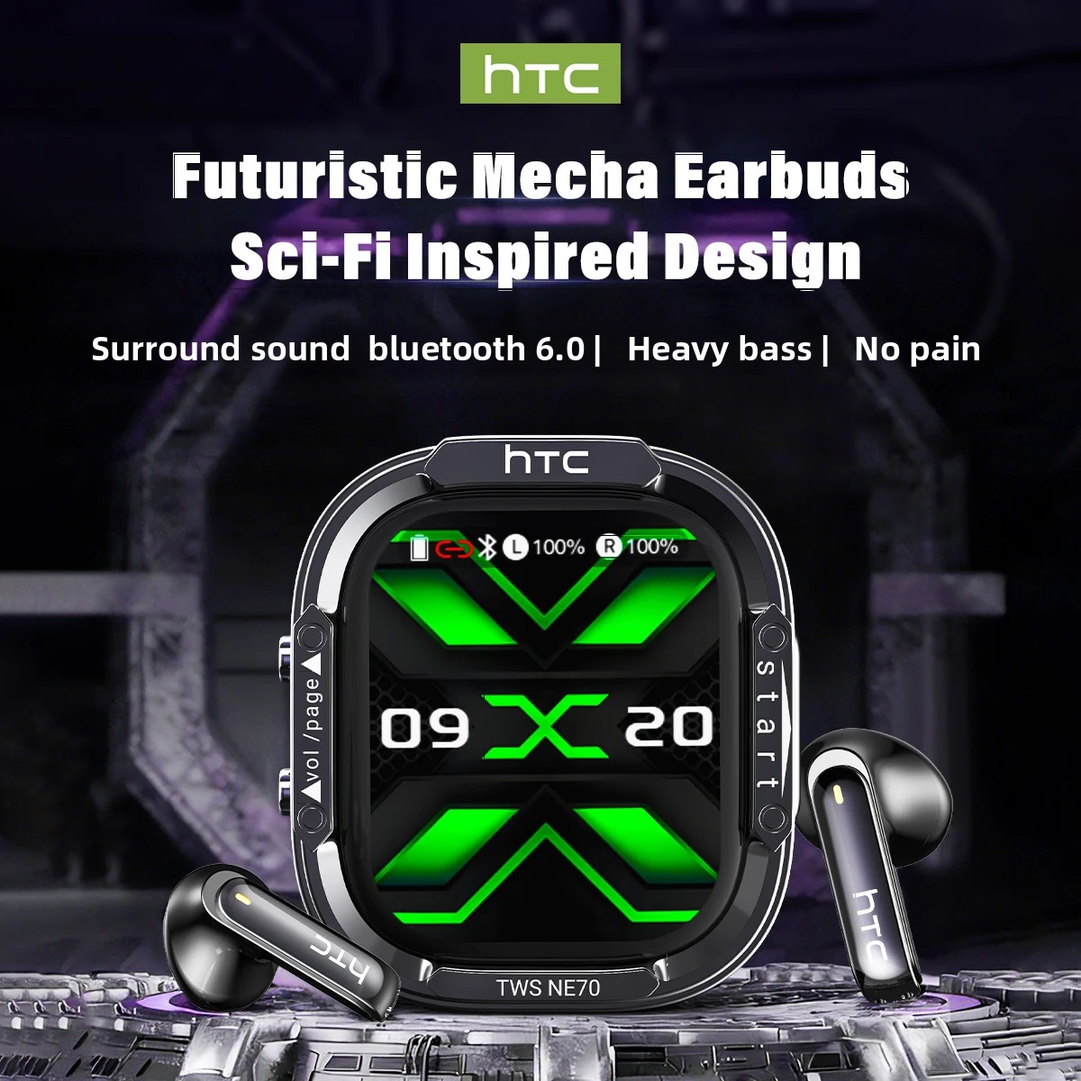 HTC NE70 블루투스 V6.0 헤드폰 스마트 터치스 - Esports Gaming Earbuds 리뷰 및 가격