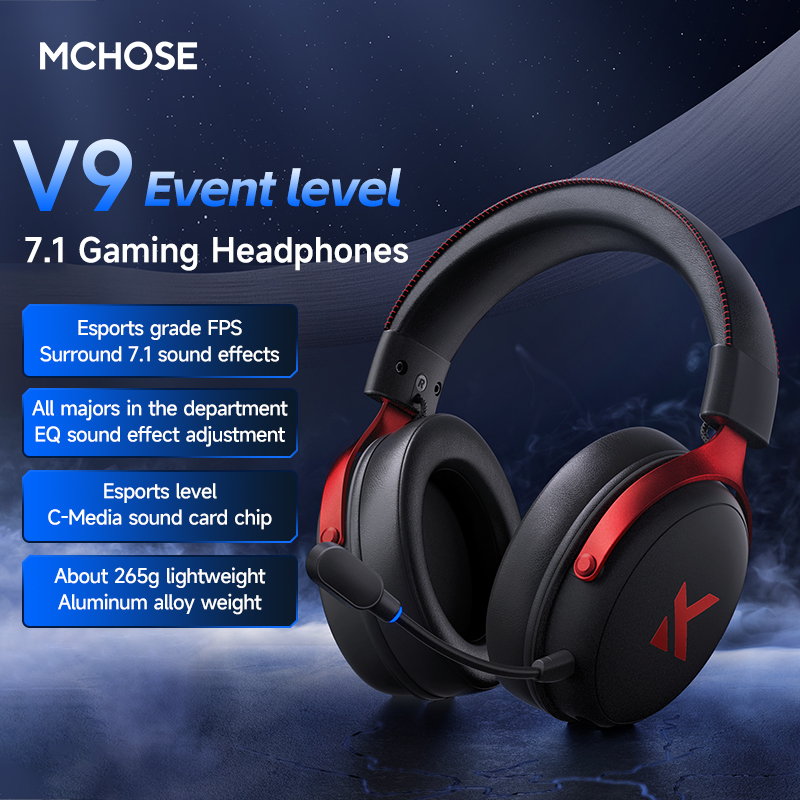 MCHOSE V9 Pro 헤드셋 마이크 포함 세 가지  - Esports Gaming Headphones 리뷰 및 가격